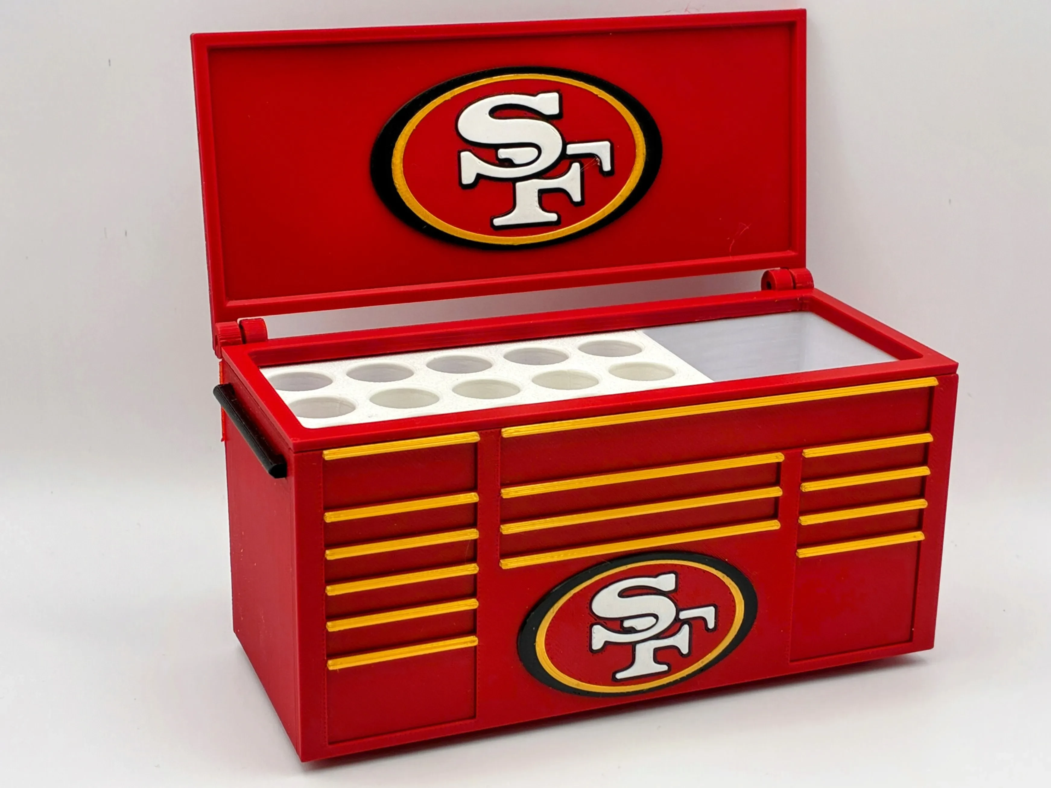 Custom 3D printed SF 49ers branded toolbox